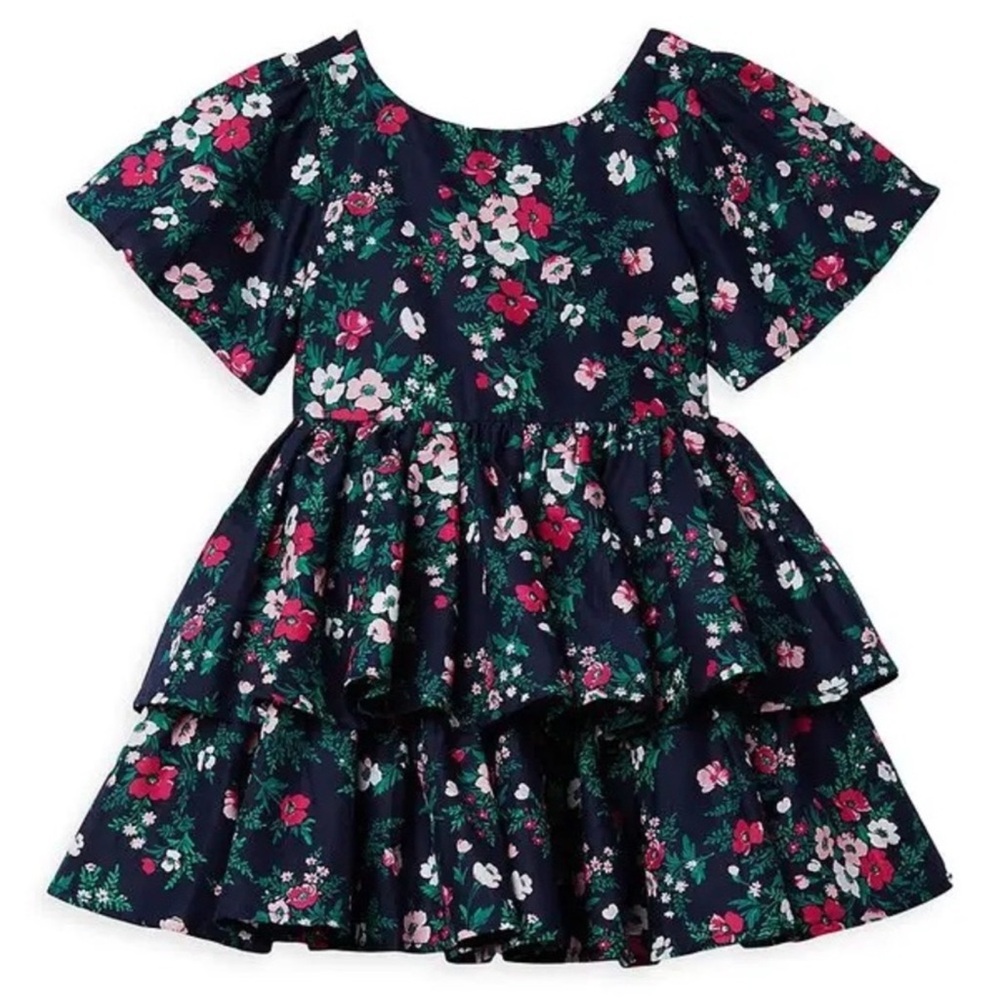 JANIE AND JACK Girl's Floral Tiered Ruffle Dress Size 6